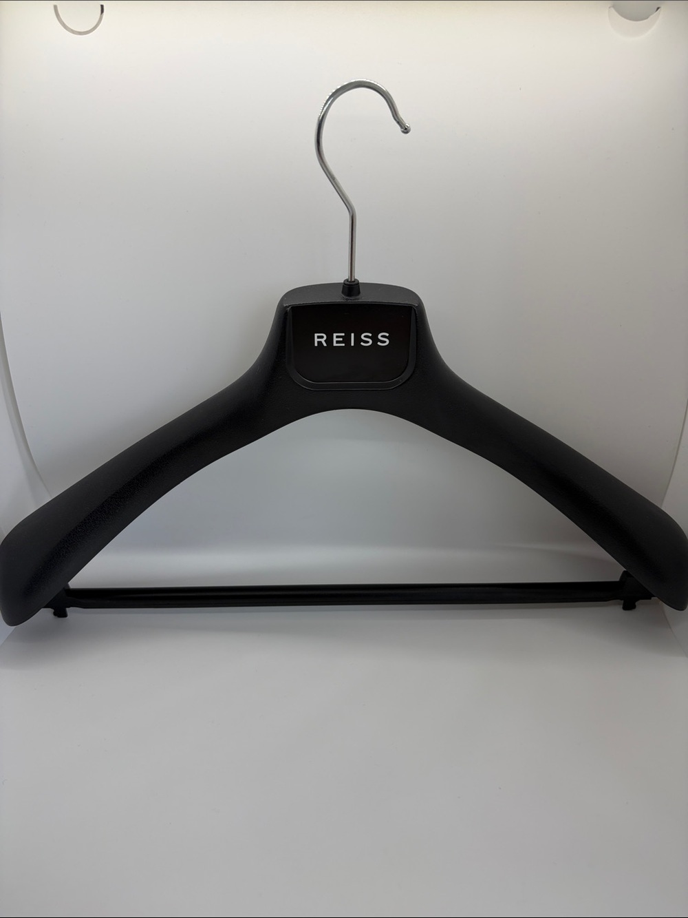 Reiss Black Padded Suit Hanger with Pant Bar